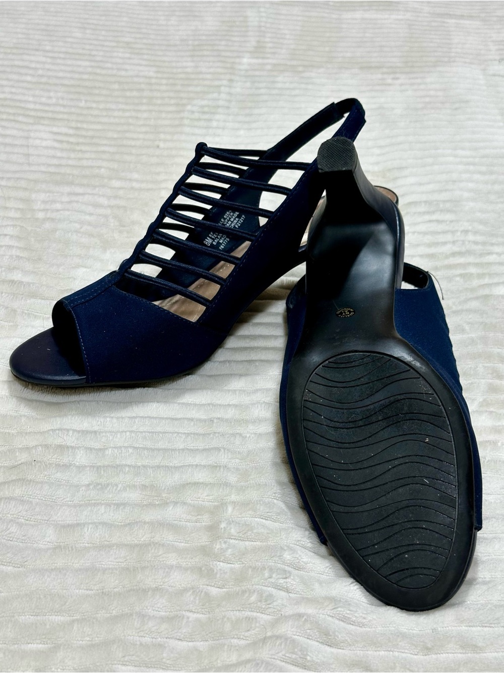 Women’s Navy Blue Strappy Slingback Heels